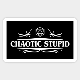 Chaotic Stupid Alignment TRPG Tabletop RPG Gaming Addict Sticker